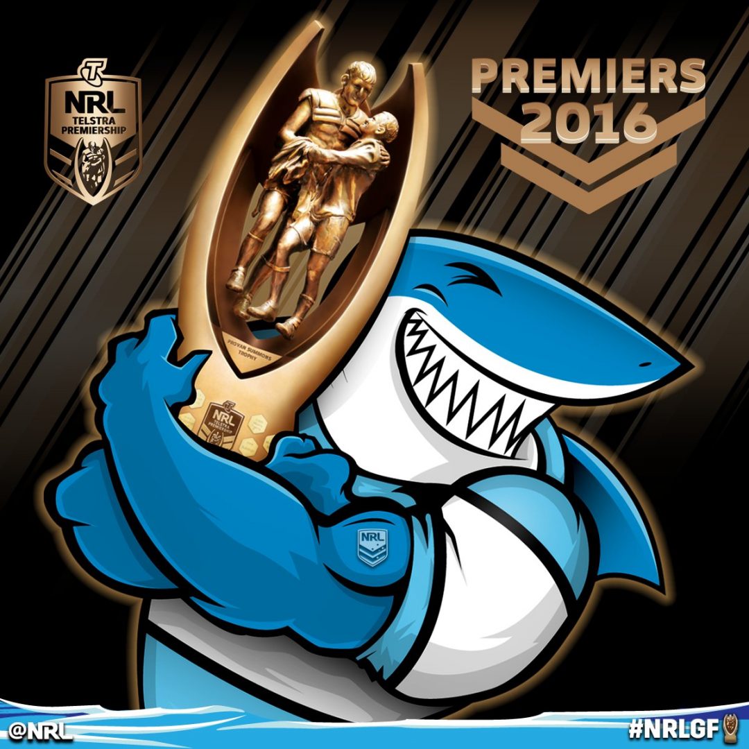 Destiny-Cronulla Sharks 2016 Premiership sports print framed-NRL