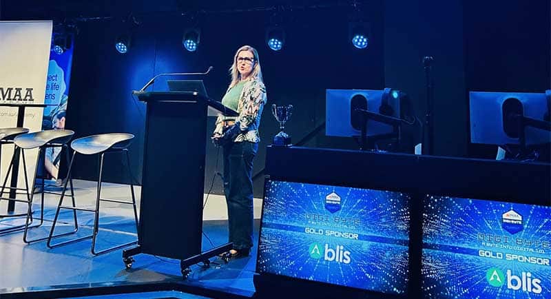 Jacqui Alley speaks at Tuesday's Digi-Byte event