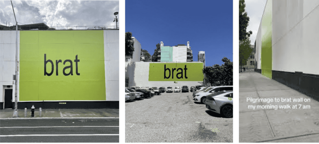 Charli XCX 'brat wall'