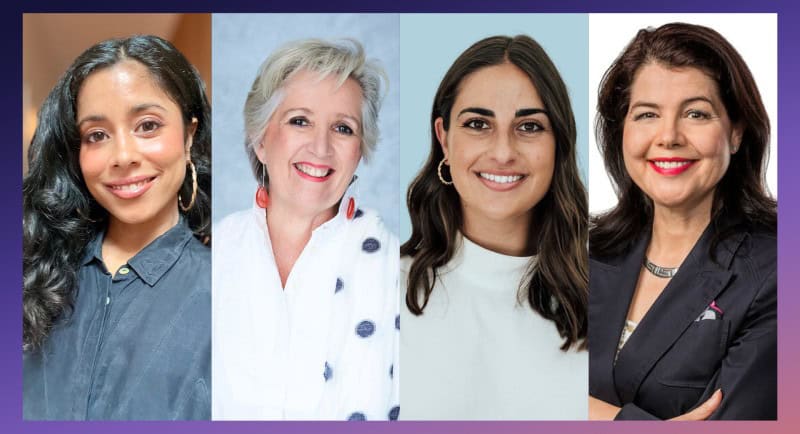 Women in Media Pivots and Portfolios panellists - Anisha Khopkar, Jane Caro AM, Zara Siedler & Megan Brownlow
